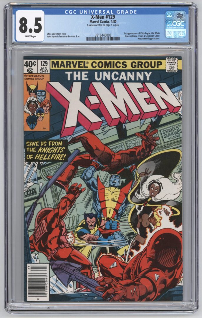 Uncanny X-Men #129  CGC 8.5  1st App. of Kitty Pryde, White Queen (Emma Frost) and, Sebastian Shaw