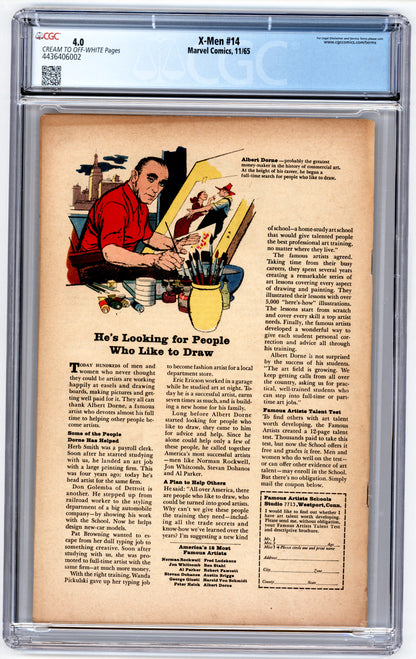 X-Men #14 CGC 4.0 1st App. of the Sentinels