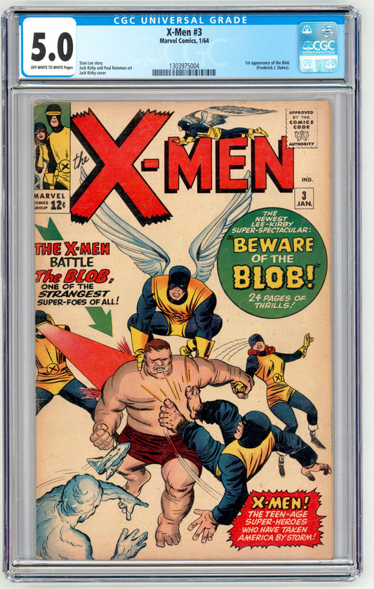 X-Men #3  CGC 5.0  1st appearance of the Blob