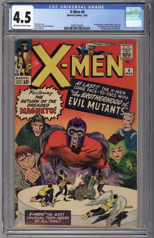 X-Men #4  CGC 4.5  1st appearance of Scarlet Witch & Quicksilver