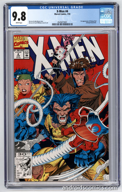 X-Men #4  CGC 9.8  1st appearance of Omega Red