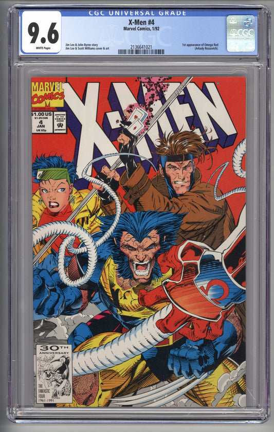 X-Men #4  CGC 9.6  1st appearance of Omega Red