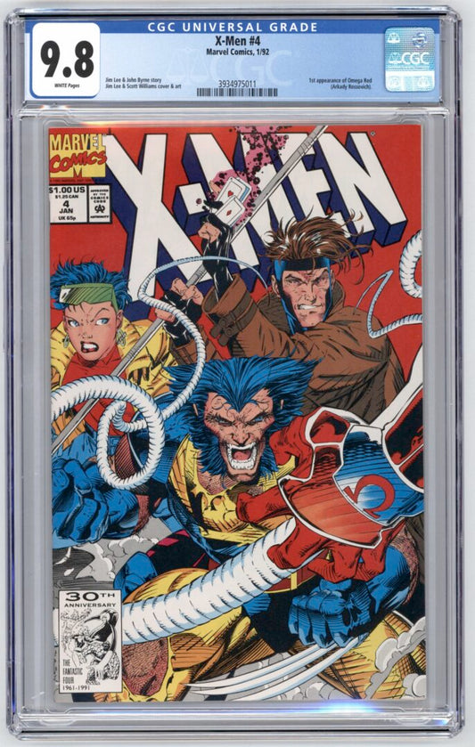 X-Men #4  CGC 9.8  1st appearance of Omega Red