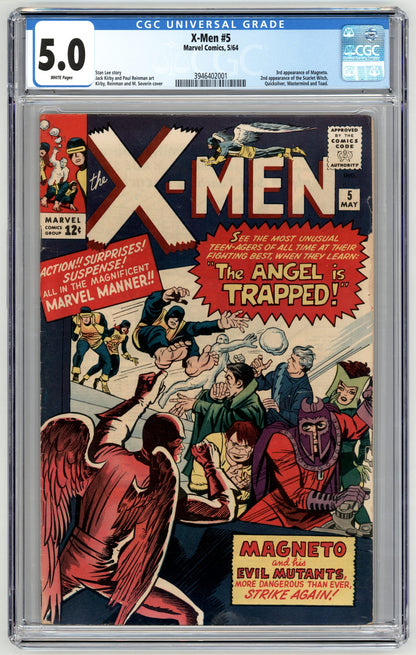 X-Men #5  CGC 5.0  2nd appearance of Scarlet Witch & Quicksilver