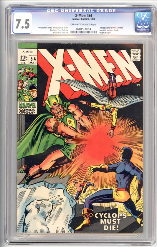 X-Men #54  CGC 7.5  1st appearance of Alex Summers