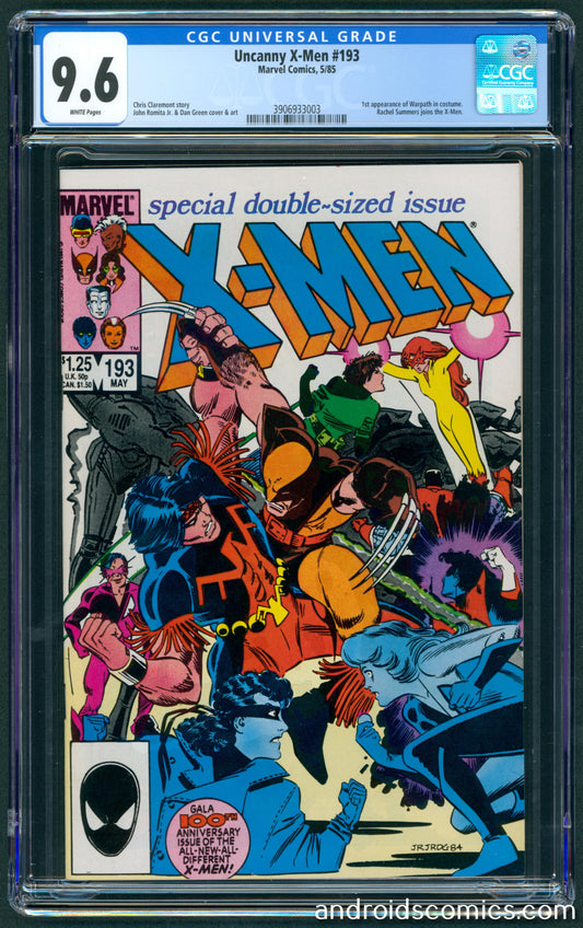 Uncanny X-Men #193  CGC 9.6  1st Warpath in costume