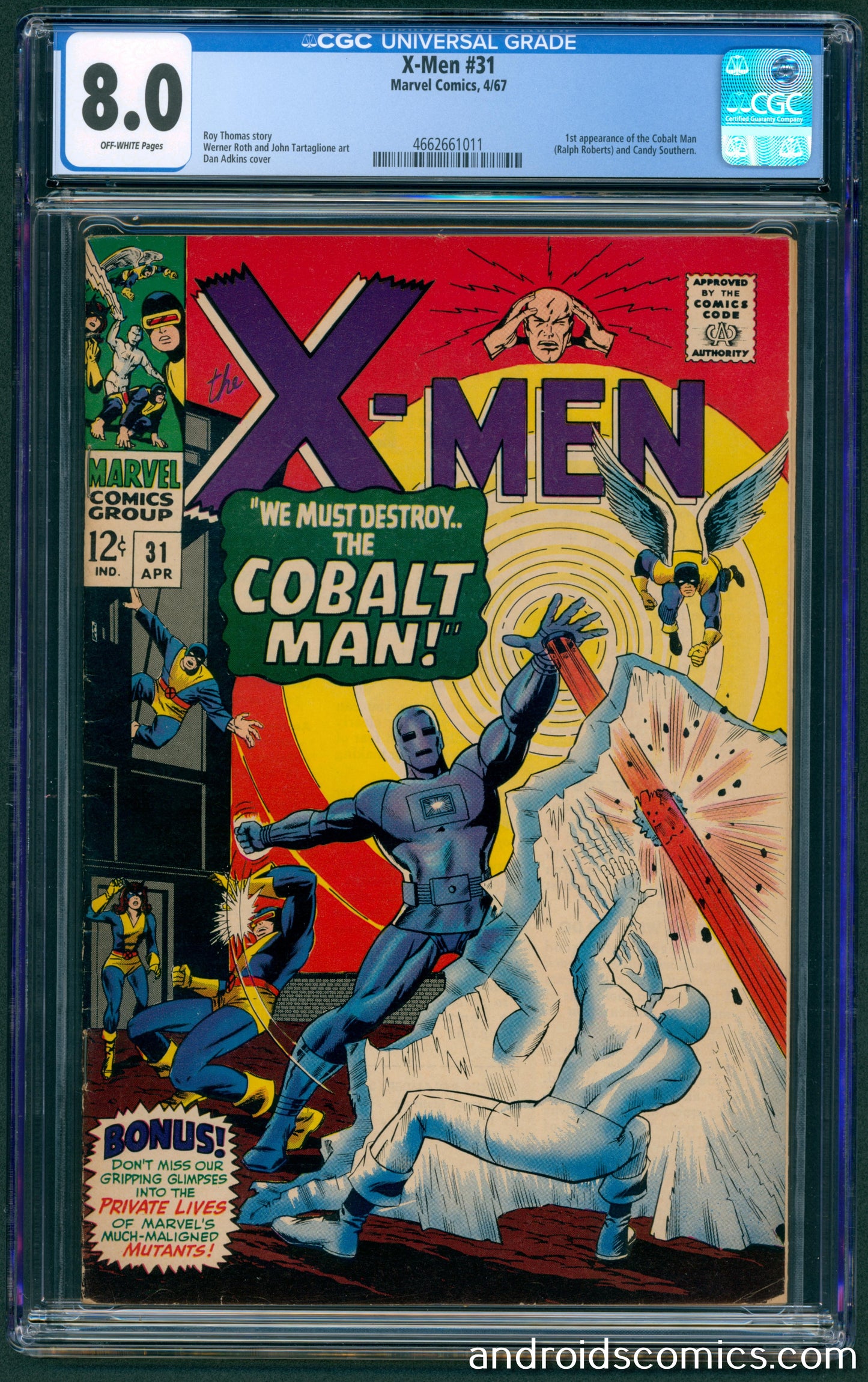X-Men #31 CGC 8.0  1st App. of Cobalt Man
