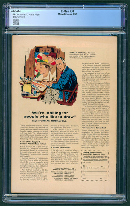 X-Men #34 CGC 8.0