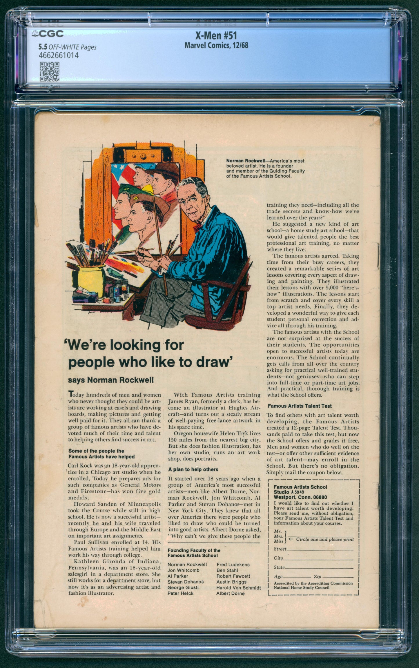 X-Men #51 CGC 5.5 1st App. of Erik the Red (cameo)