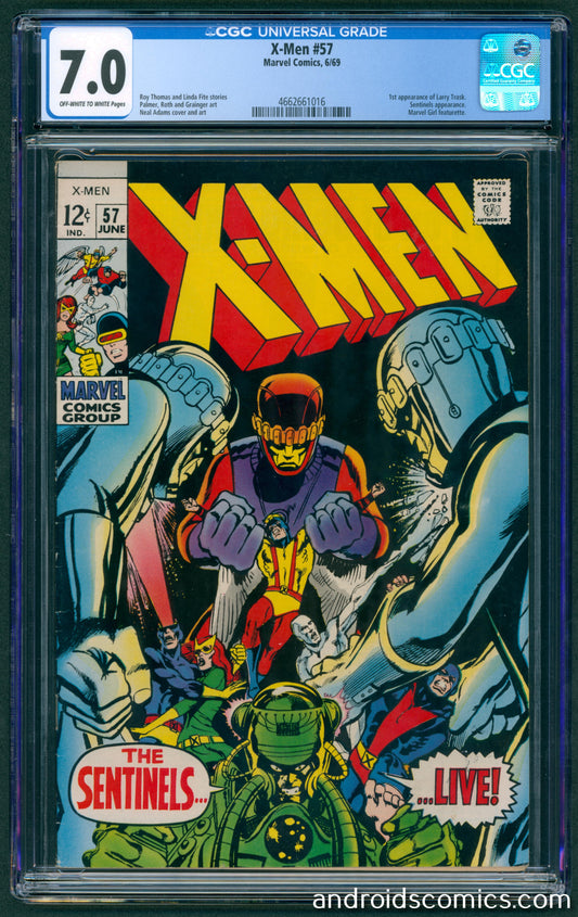 X-Men #57  CGC 7.0 1st App. of Larry  Trask