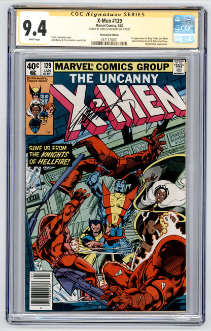 Uncanny X-Men #129  CGC 9.4 Signed by Chris Claremont  1st App. of Kitty Pryde and White Queen