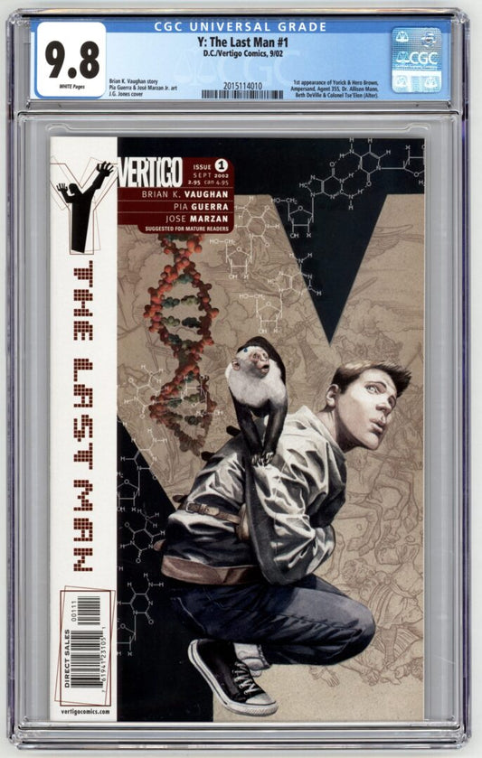 Y the Last Man #1  CGC 9.8  1st App. of Yorick & Ampersand