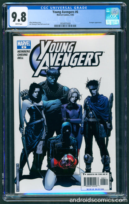 Young Avengers #6  CGC 9.8  1st App. of Cassie Lang as Stature