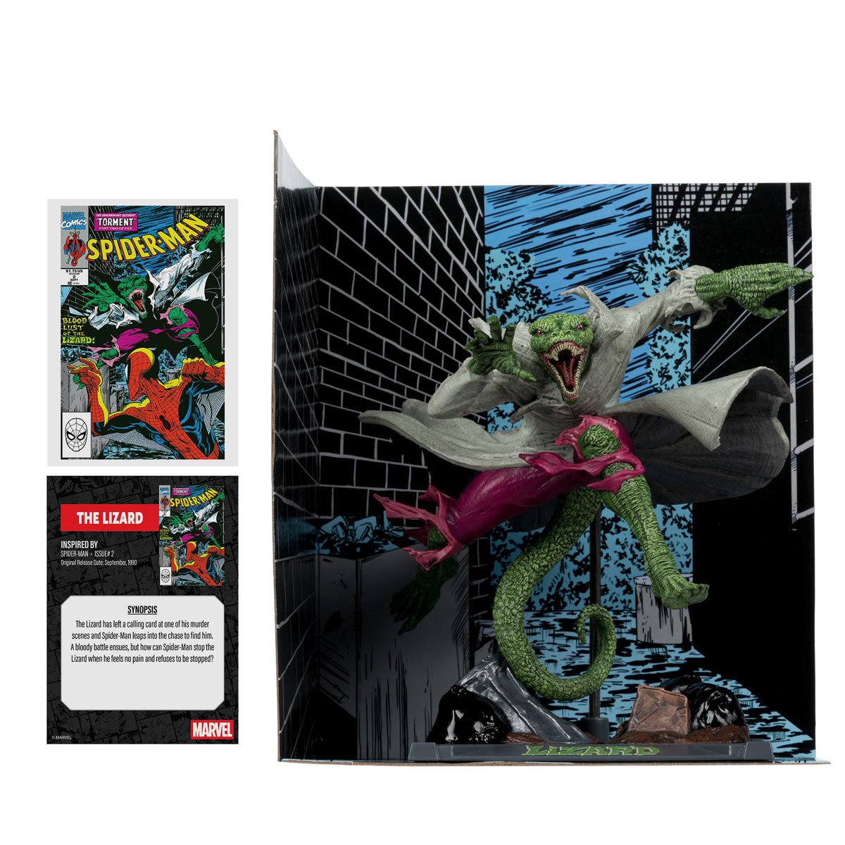 Marvel Collection Wave 6 1:10 Scale Posed Figure with Scene The Lizard