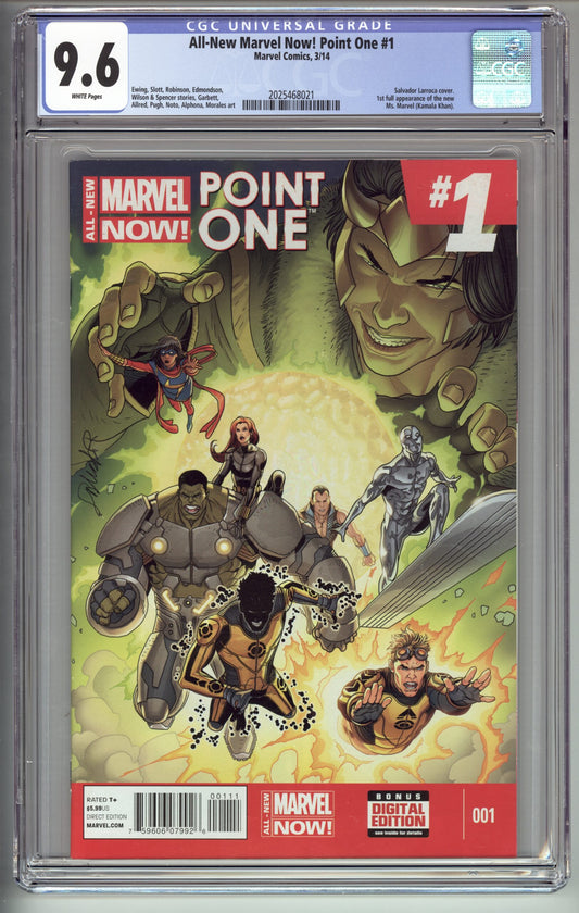All-New Marvel Now! Point One #1  CGC 9.6  1st full appearance of Kamala Khan
