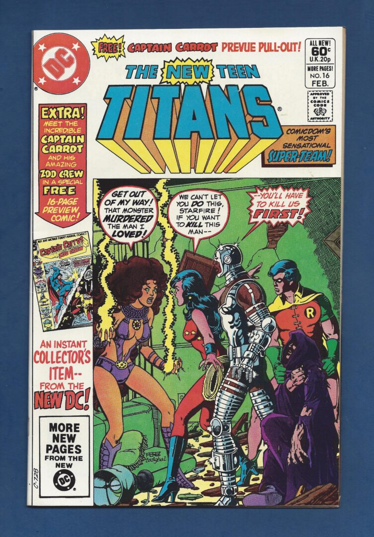 New Teen Titans #16  VF-  1st appearance of Captain Carrot
