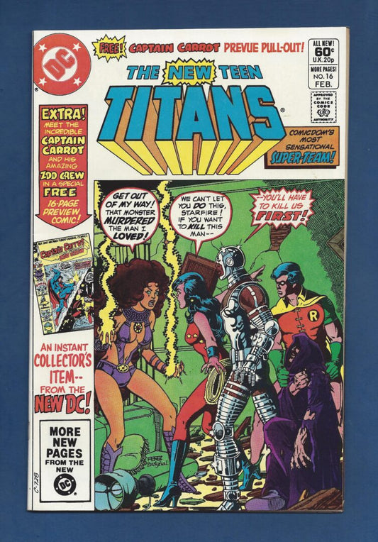 New Teen Titans #16  VF-  1st appearance of Captain Carrot
