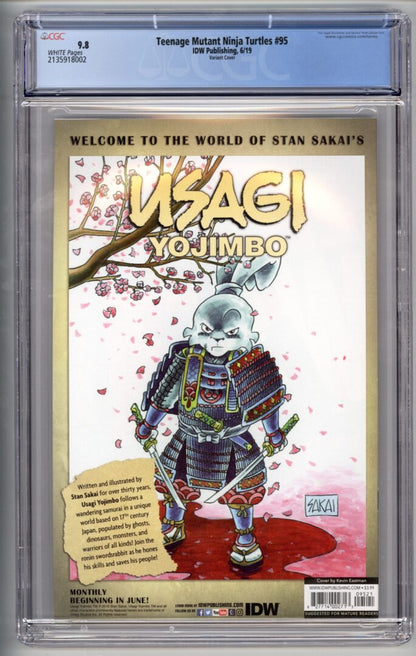 Teenage Mutant Ninja Turtles #95  Cover B  CGC 9.8  1st appearance of Jennika as a turtle