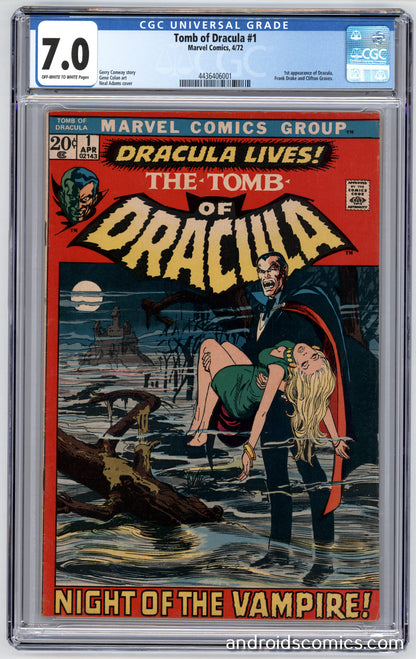 Tomb of Dracula #1  CGC7.0 1st App. of Dracula