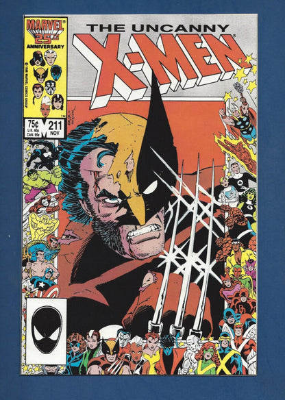 Uncanny X-Men #211  VF-  1st full appearance of the Marauders