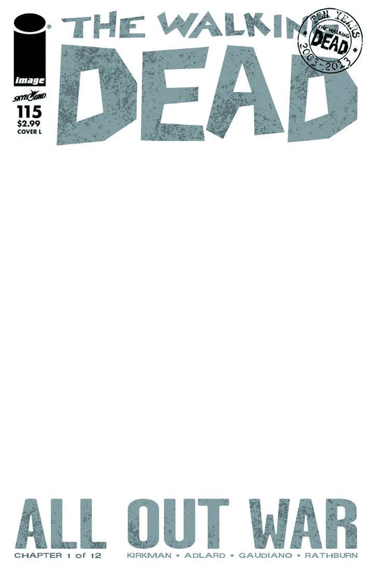 WALKING DEAD #115 CVR L BLANK  NM