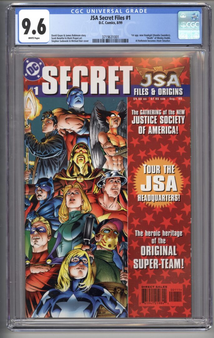 JSA Secret Files #1 CGC 9.6 1st appearance of Hawkgirl (Kendra Saunders ...