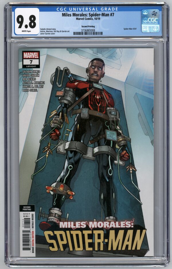 Miles Morales Spider Man 7 Cgc 9 8 2nd Print Androids Amazing Comics