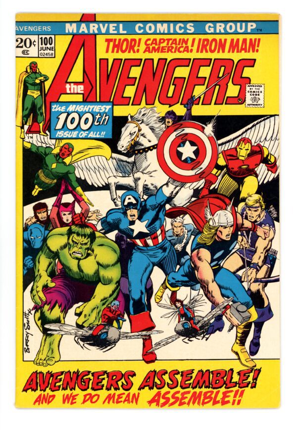 Avengers #100 comic book cover.