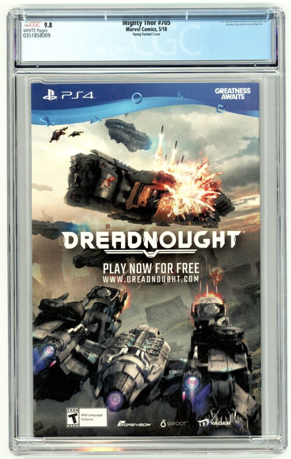 Dreadnought game variant comic cover.