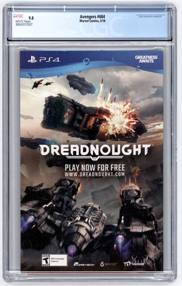 Cover image of play station CD of avengers dreadnought