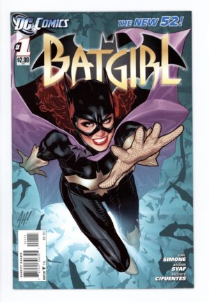 Cover page of DC comic Batgirl with a girl picture in it