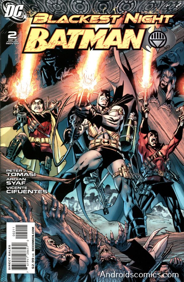 Cover image of blackest night batman comics