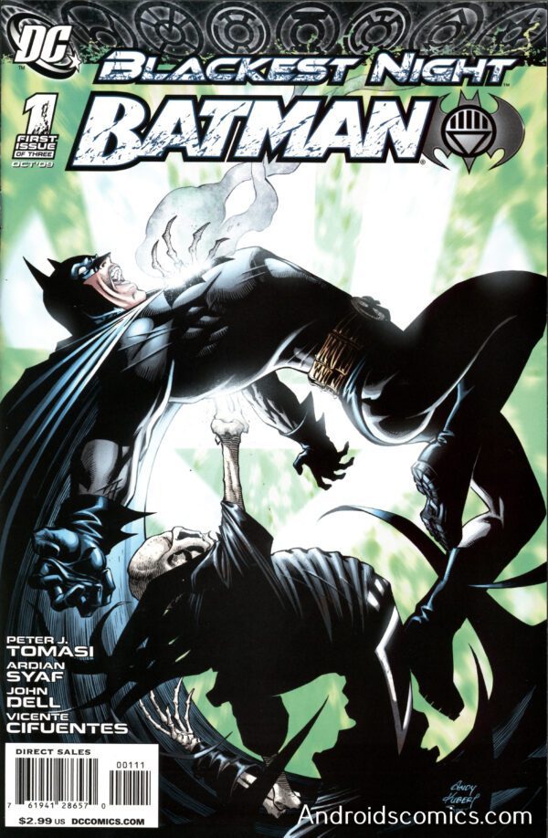 Cover image of blackest night batman comic