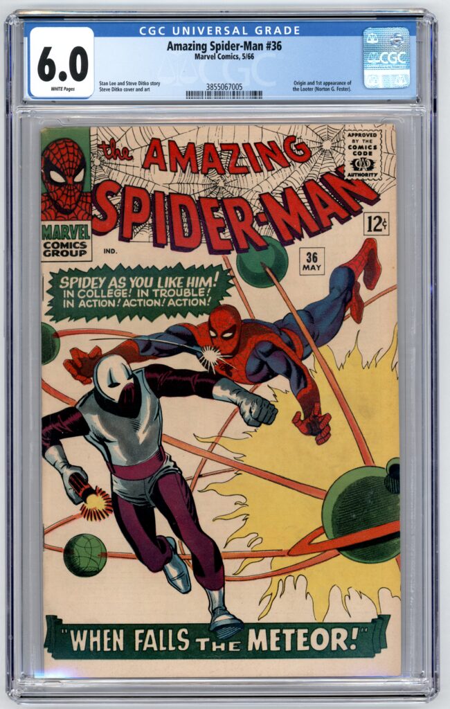 the amazing spider-man meteor comic book