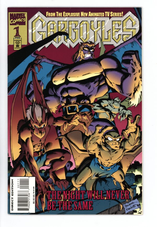Gargoyles comic book cover, issue #1.