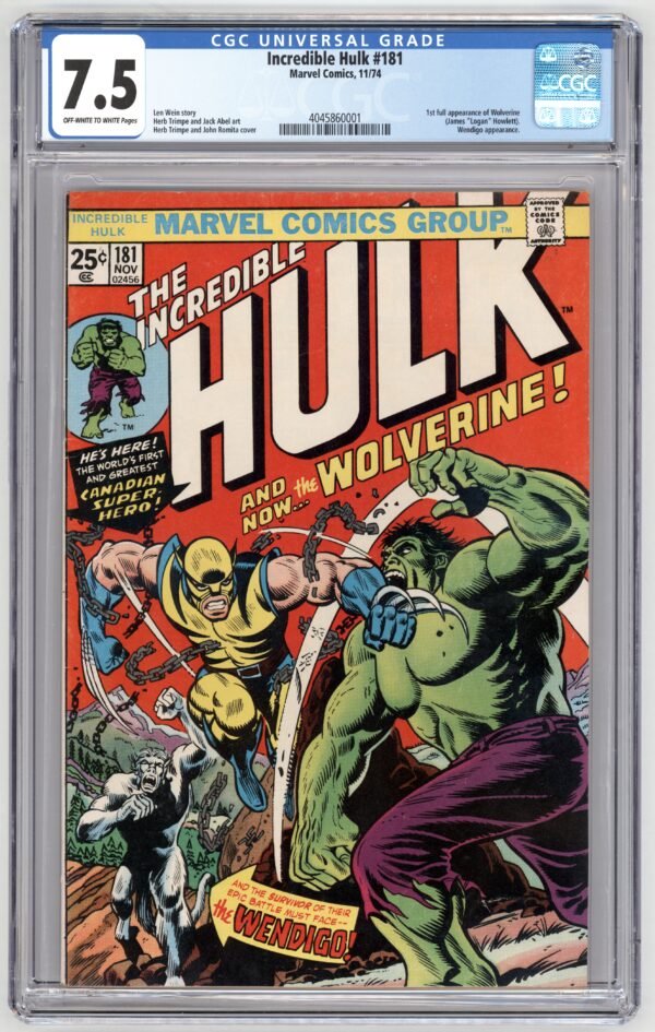 the incredible hulk number 181 comics