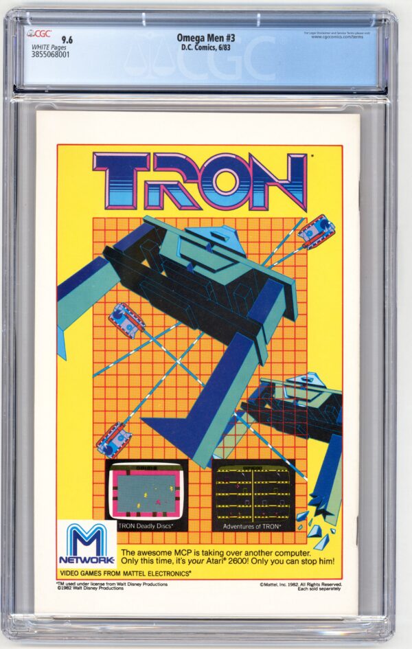 Omega Men #3, Tron Atari 2600 ad.