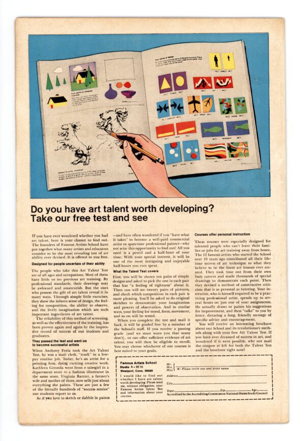 Free art talent test: find out now.