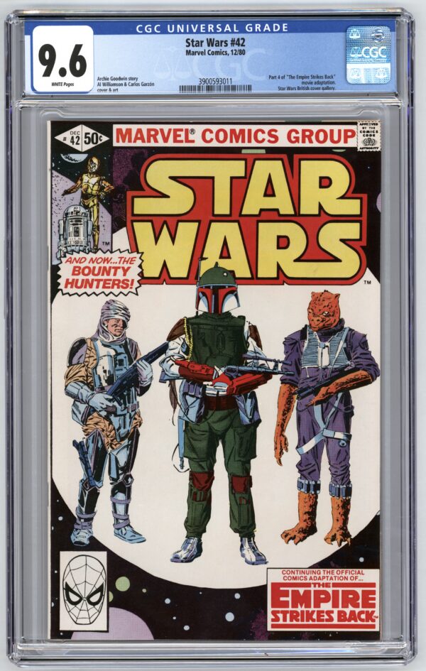 Star Wars #42 comic book, bounty hunters.