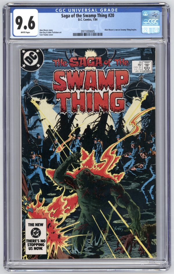Swamp Thing #20 comic book, graded 9.6.