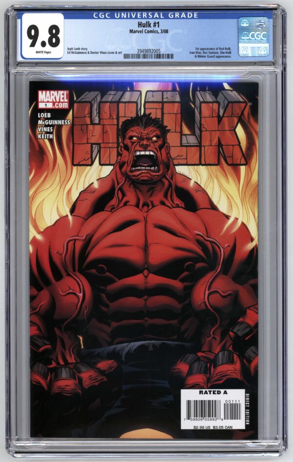 Hulk 2024 2 CGC 9.4. First appearance Red Hulk, first appearance A Bomb.