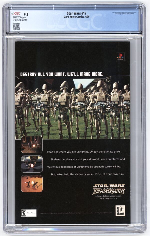 Star Wars #17 comic book, graded 9.8.
