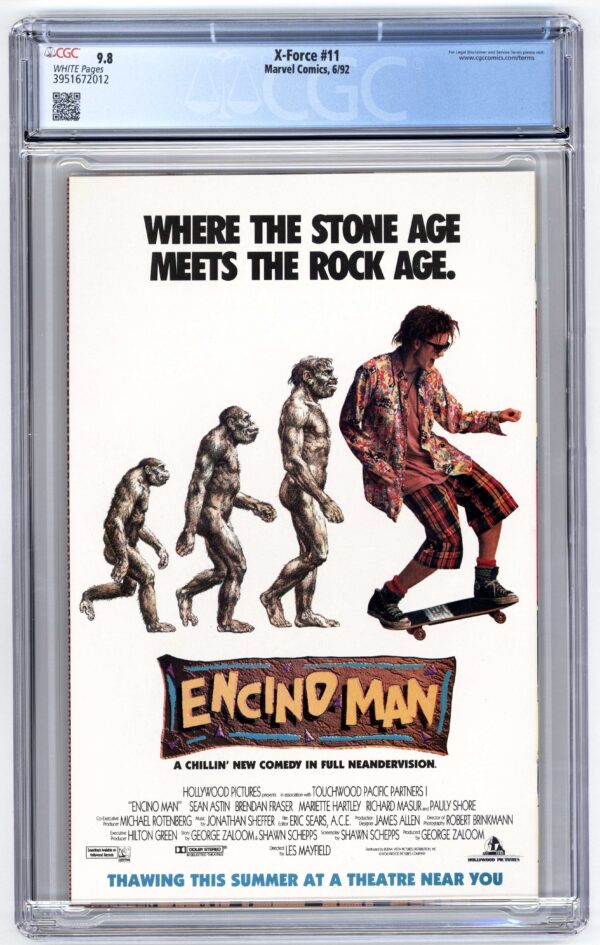 Encino Man movie poster; X-Force #11.