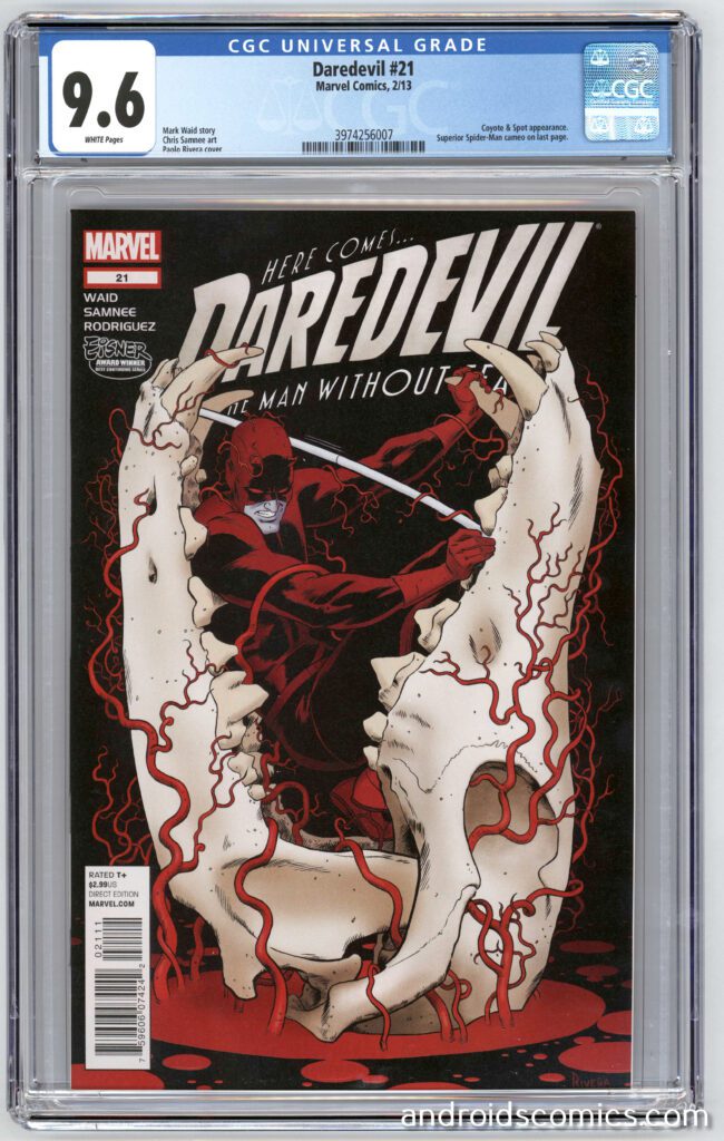 Daredevil #21 graded 9.6 CGC slabbed.