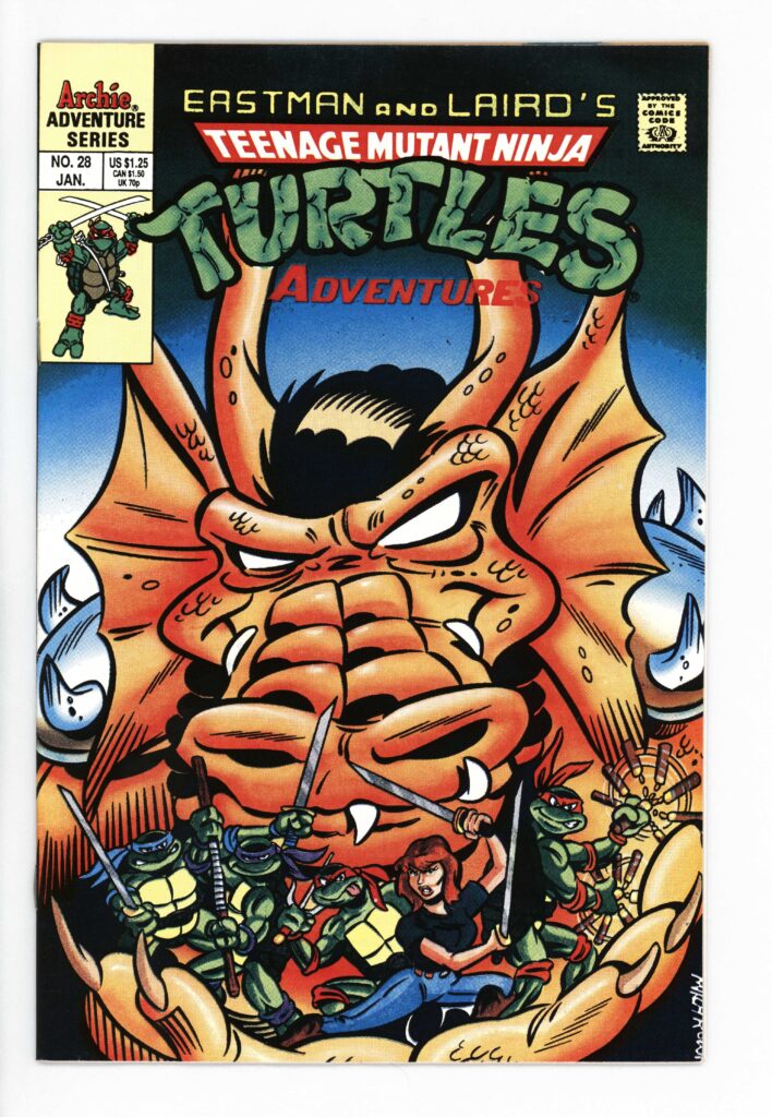 Teenage Mutant Ninja Turtles comic book cover.