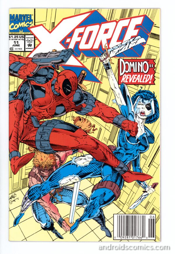 X-Force comic, Domino revealed.