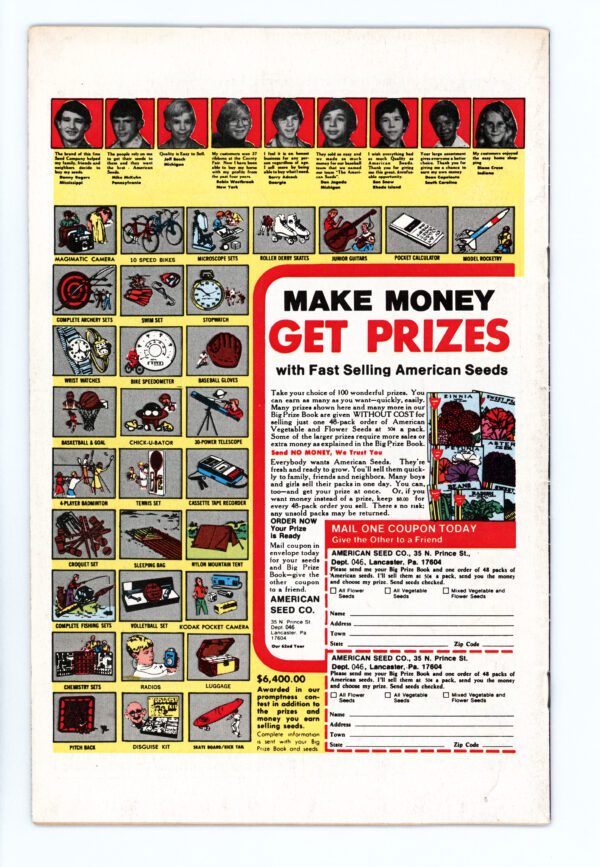 Earn prizes selling American seeds.