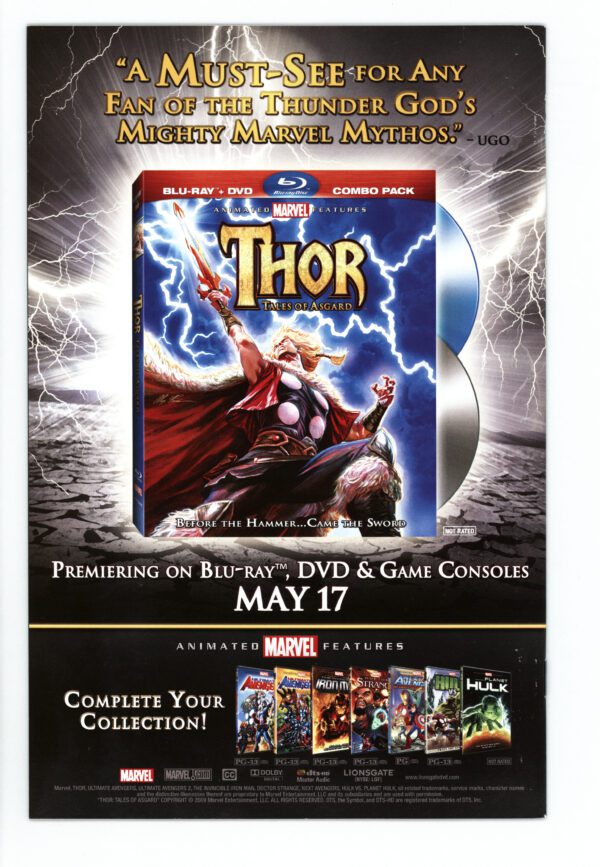 Thor Tales of Asgard: Blu-ray/DVD release.