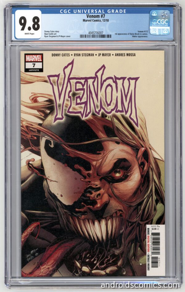 Venom #7 Marvel comic book, graded 9.8.