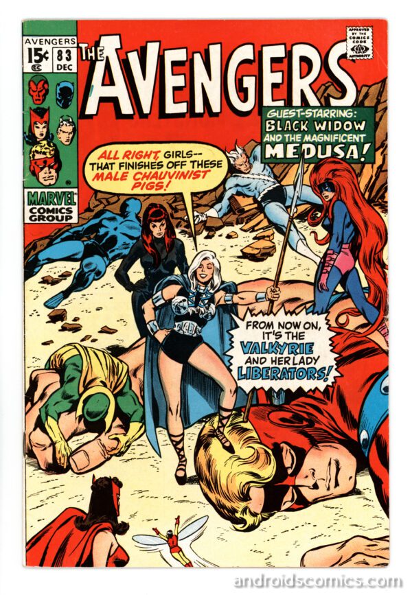 Avengers comic book #83: Valkyrie and Medusa.